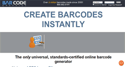 Desktop Screenshot of createbarcodes.com