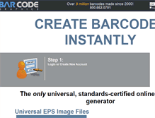 Tablet Screenshot of createbarcodes.com